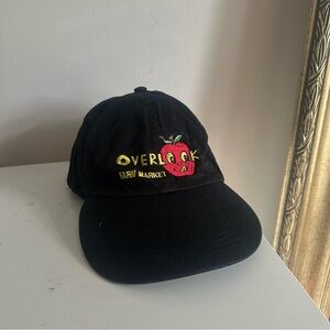 Overlook Farmers Market Apple Embroidered Hat Black